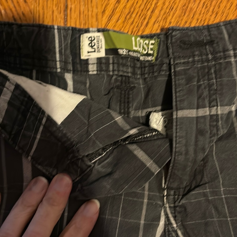 PLAID boys chino shorts lee dungarees size 14 regular preppy formal